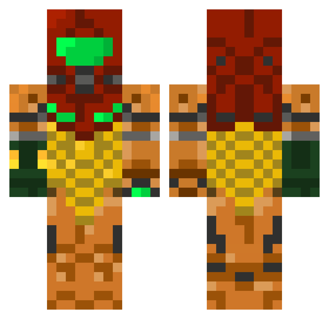 AstridHammar Minecraft skin, front and back view