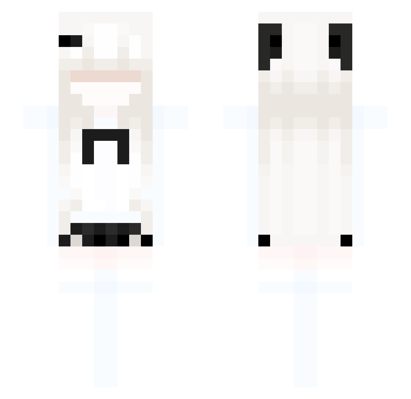 sohornylmao Minecraft skin, front and back view