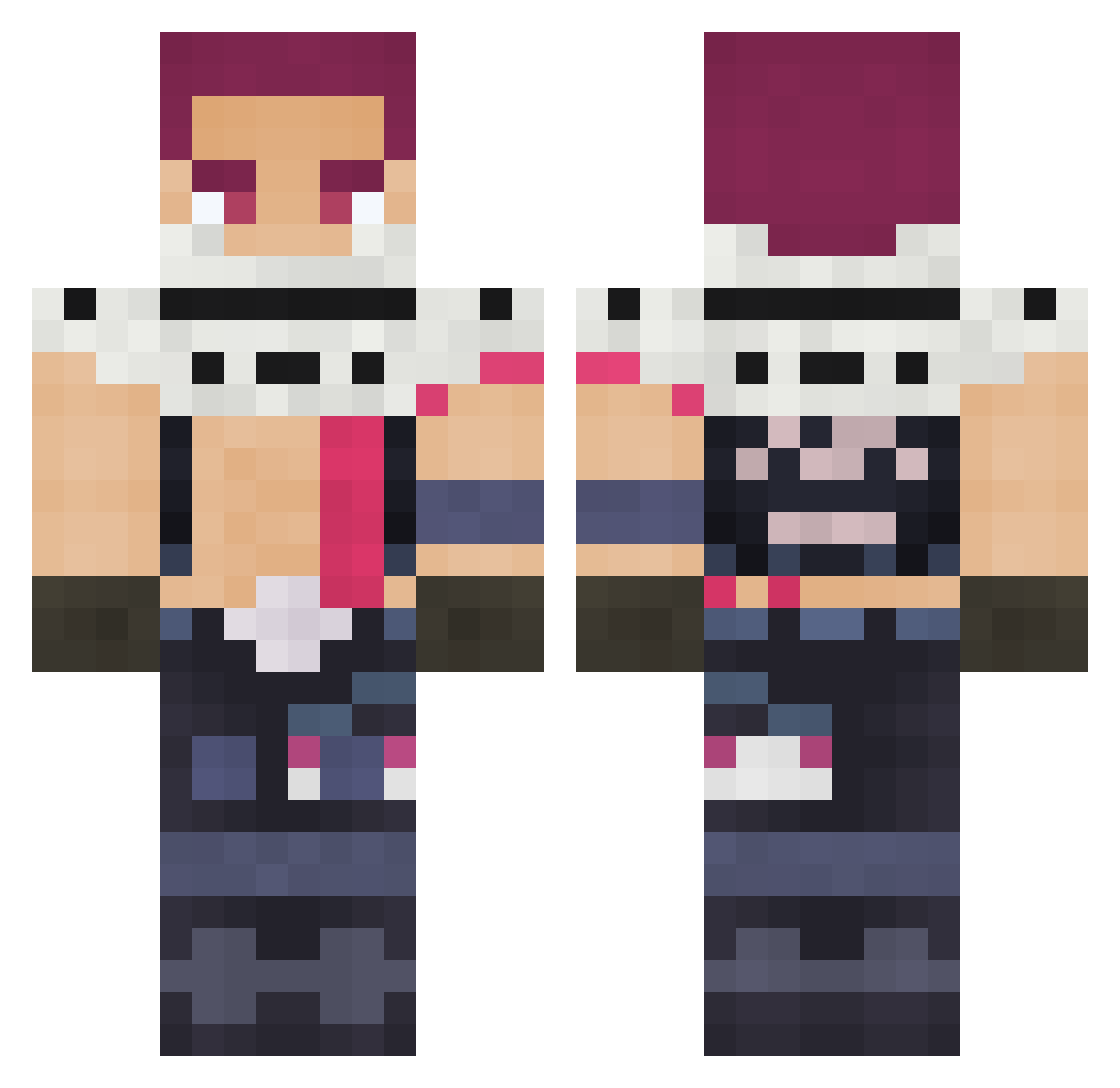 KatakuriMochii Minecraft skin, front and back view