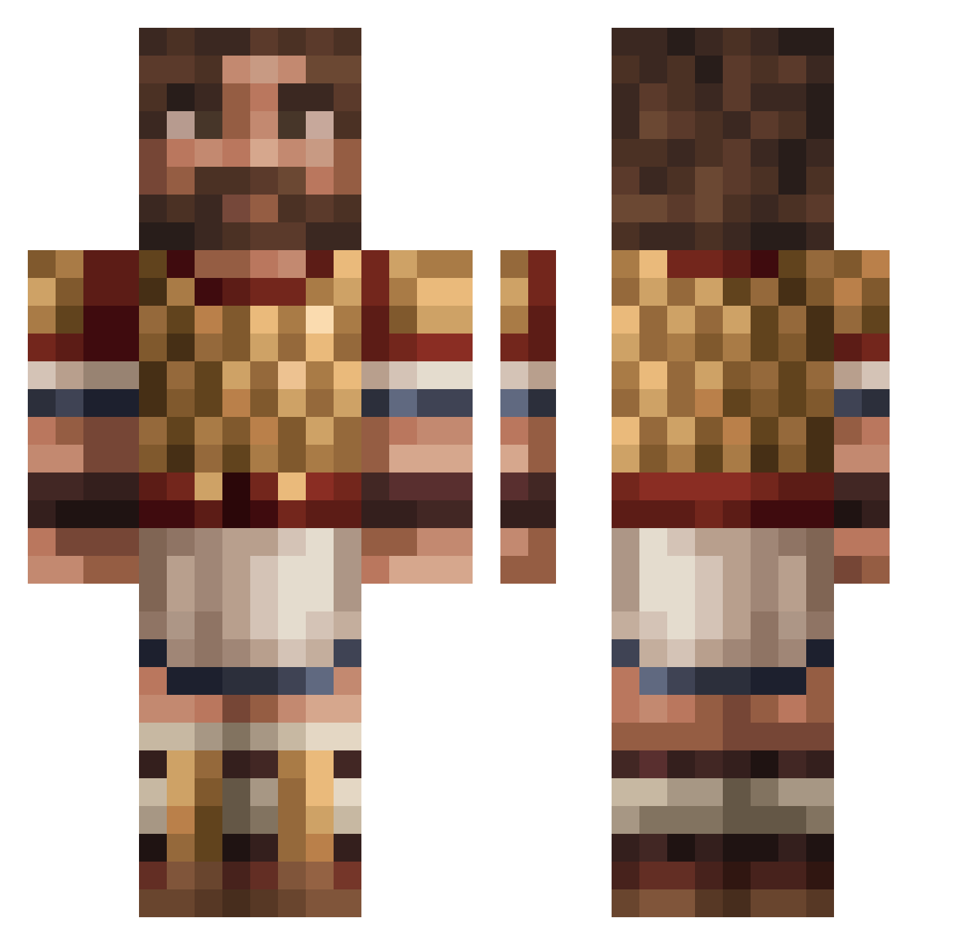 _Zdefllx Minecraft skin, front and back view