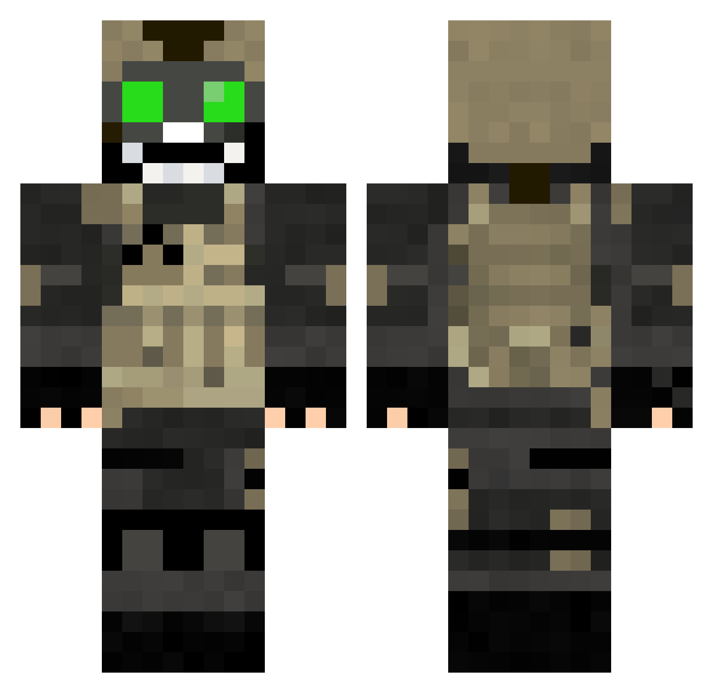 R4NGER003 Minecraft skin, front and back view