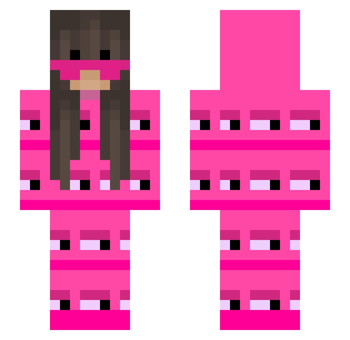 ItsNetflix_ Minecraft skin, front and back view