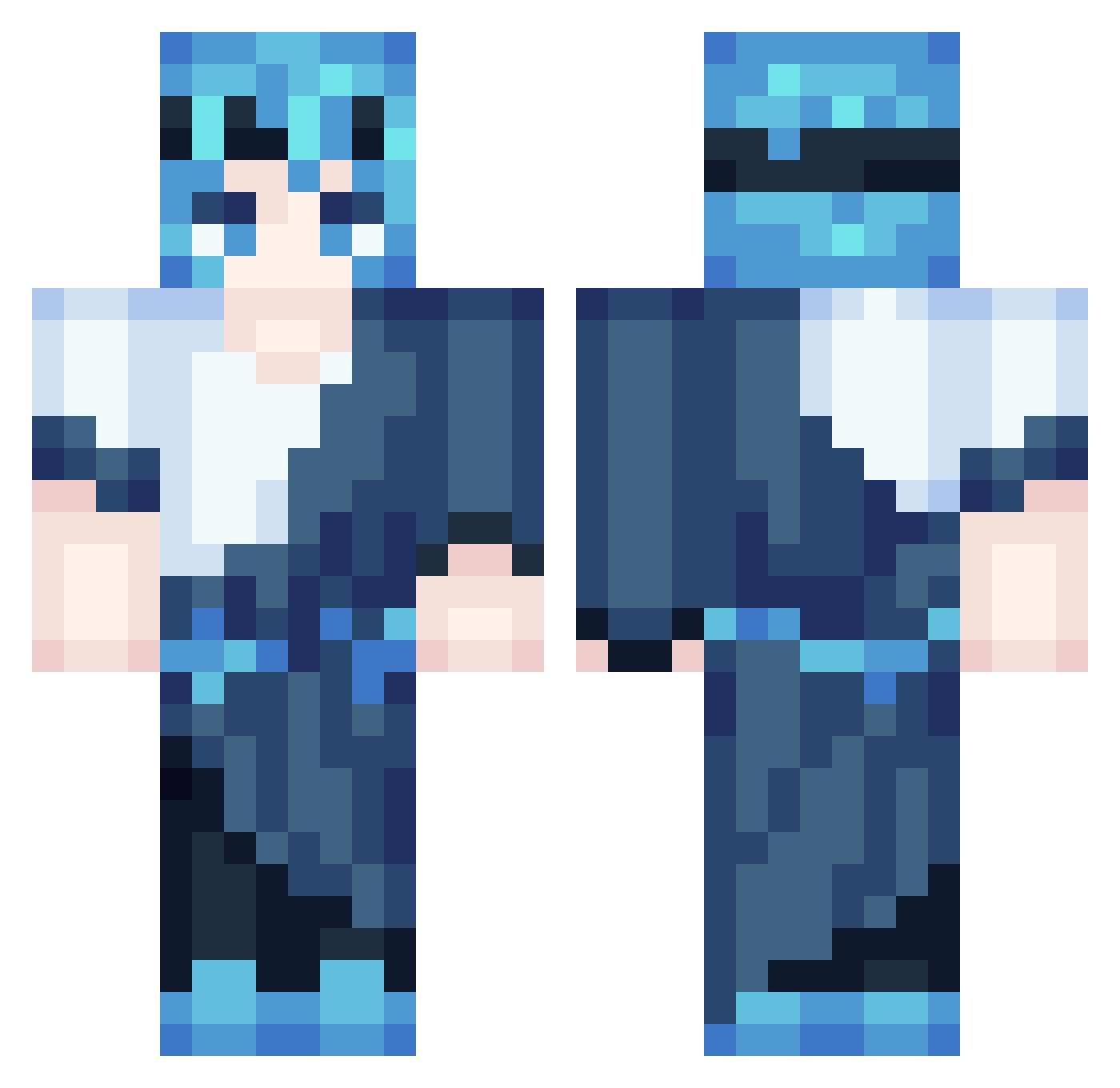 janox45 Minecraft skin, front and back view