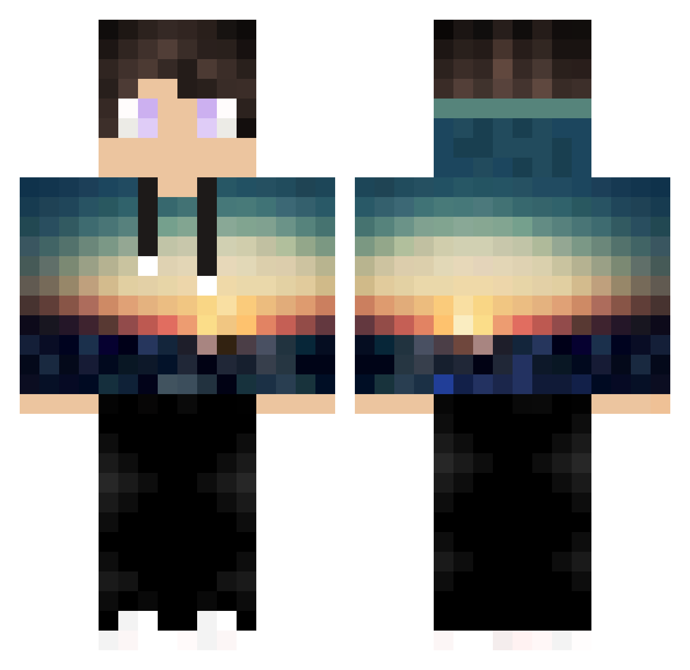_godbridge Minecraft skin, front and back view