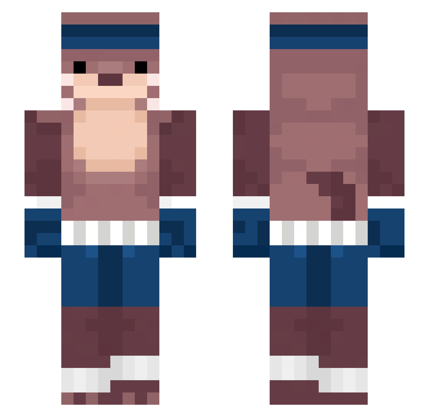 ZxTagada Minecraft skin, front and back view
