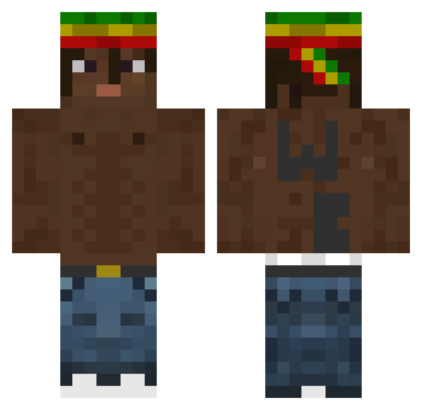 Larfix_ Minecraft skin, front and back view