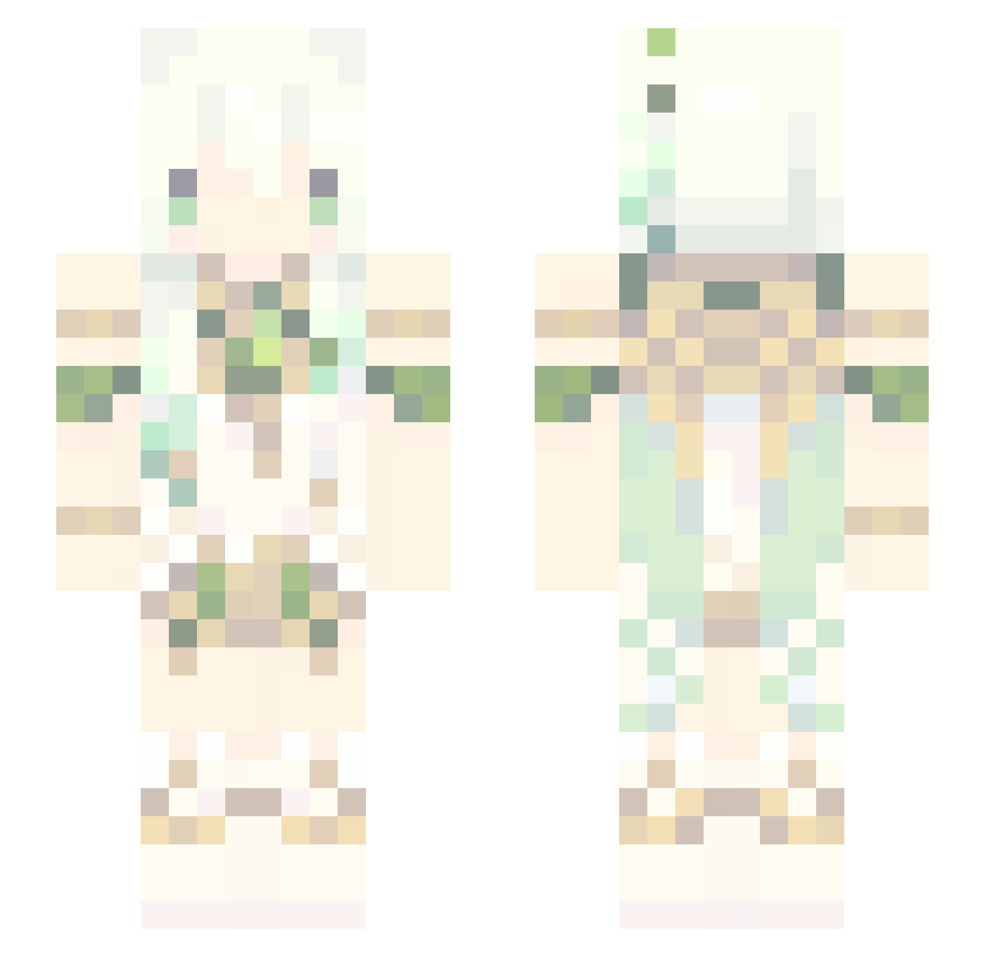 Azuzu_oWo Minecraft skin, front and back view