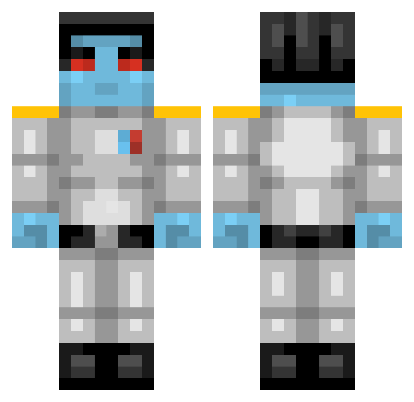 Iaam Minecraft skin, front and back view