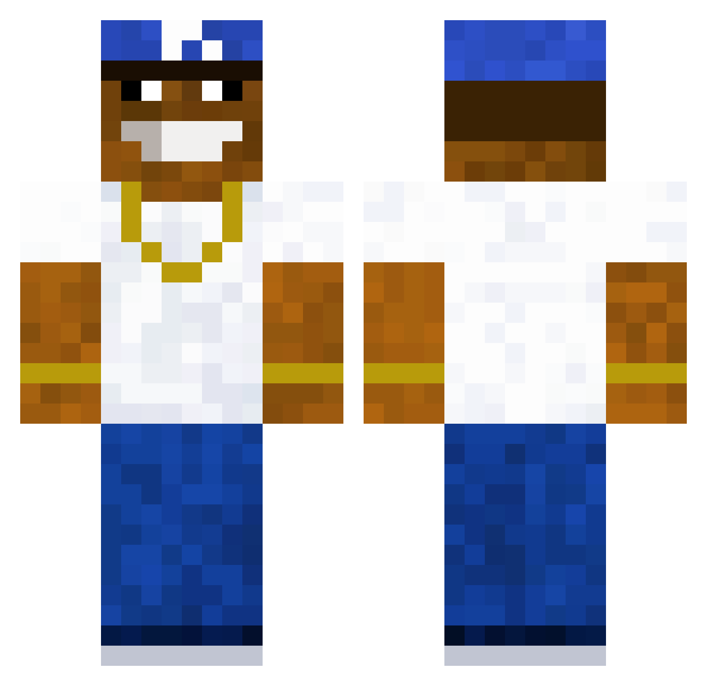 Fauxouuu Minecraft skin, front and back view