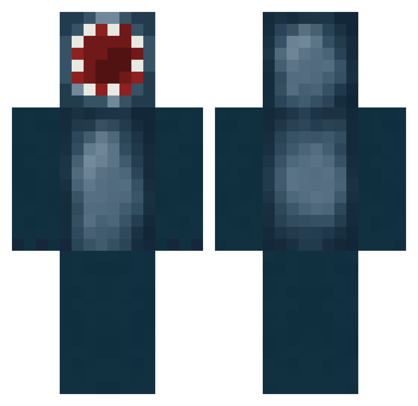 Augustina Minecraft skin, front and back view