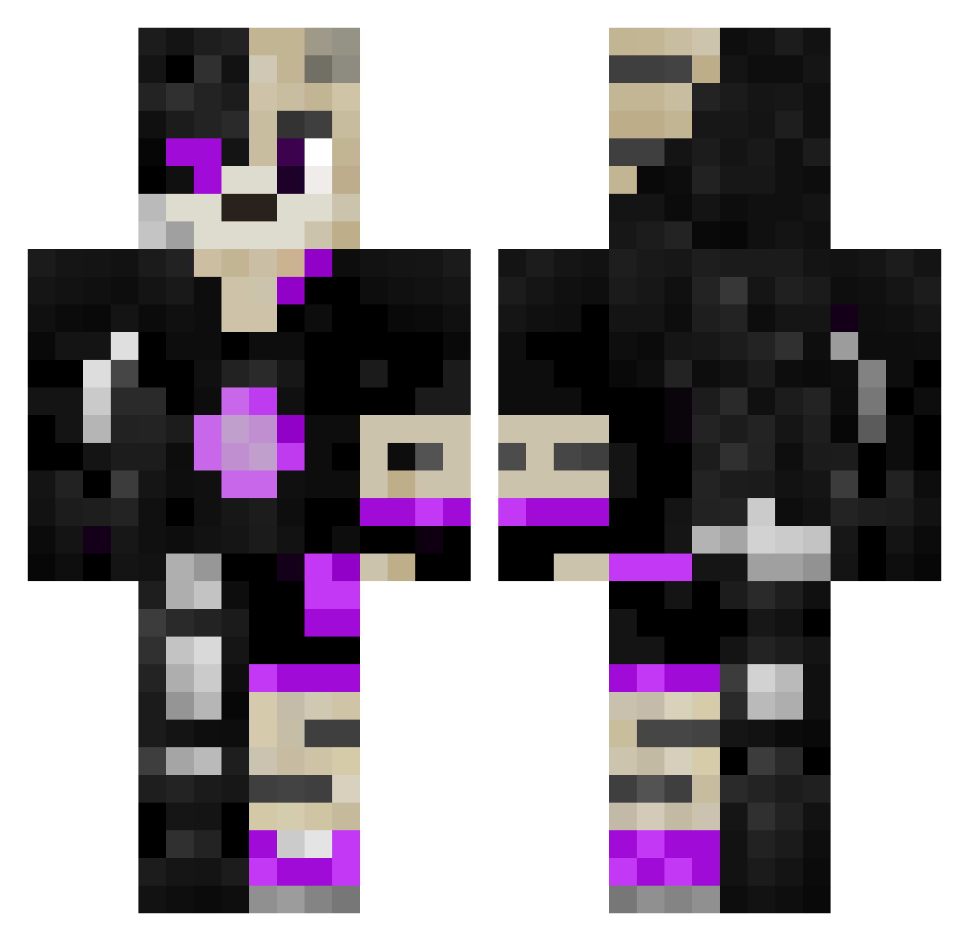 Techno_Dog88 Minecraft skin, front and back view