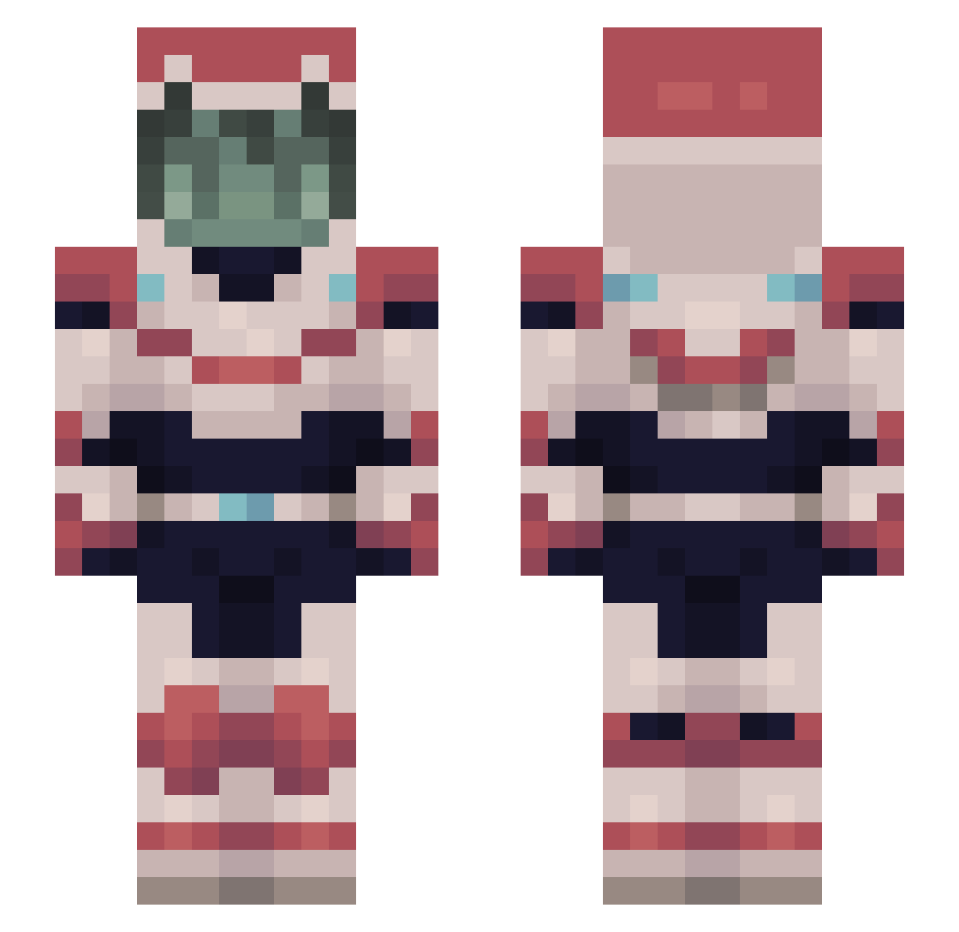 Natalone Minecraft skin, front and back view