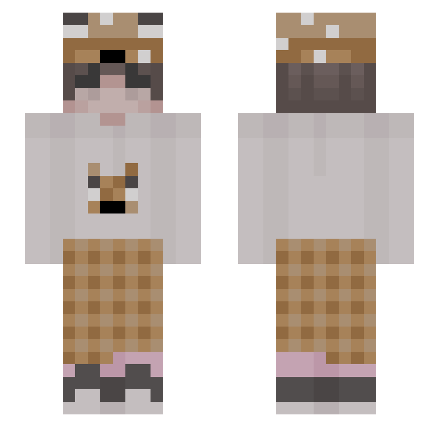 stelllify Minecraft skin, front and back view