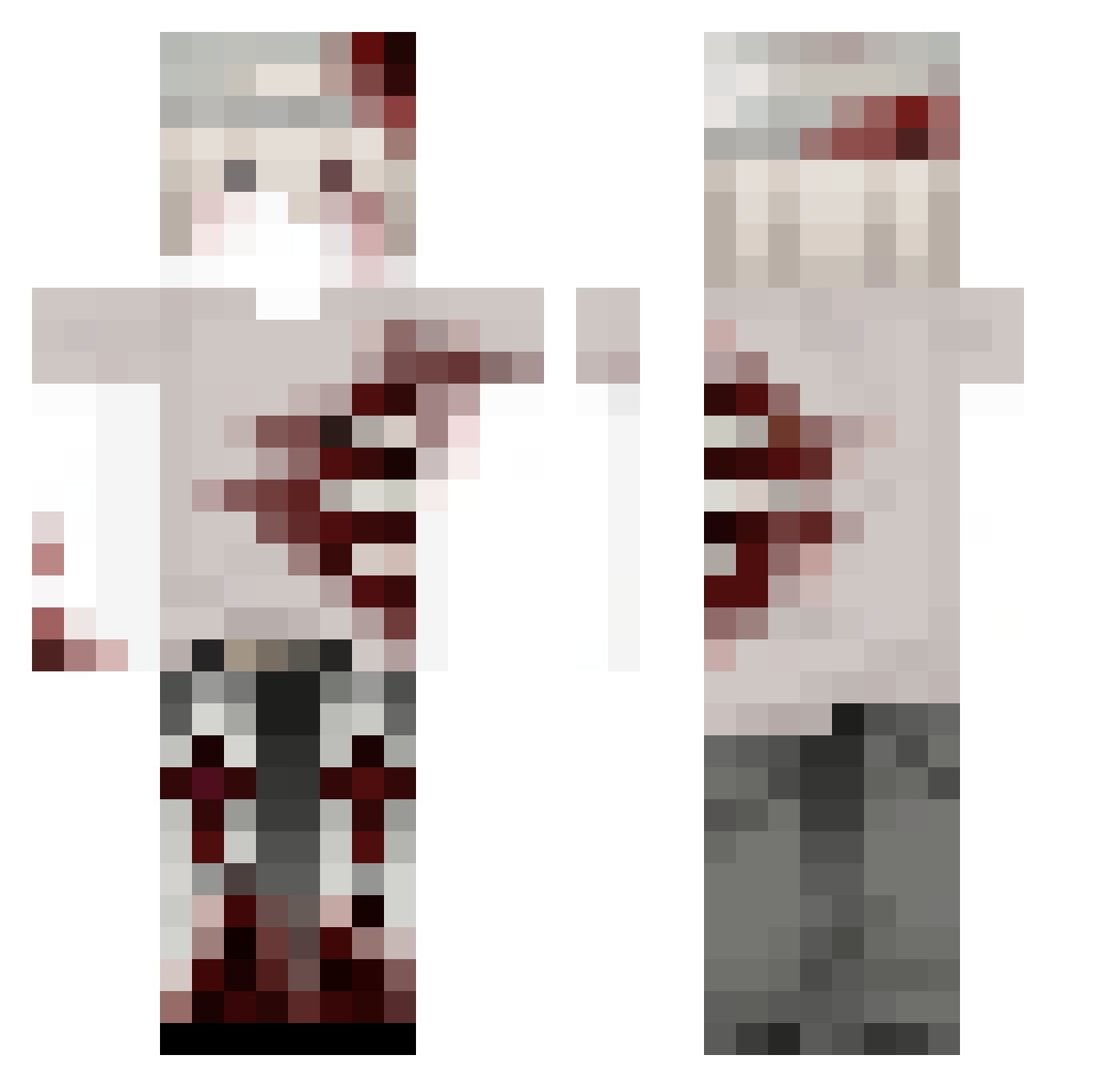 scythedealer Minecraft skin, front and back view