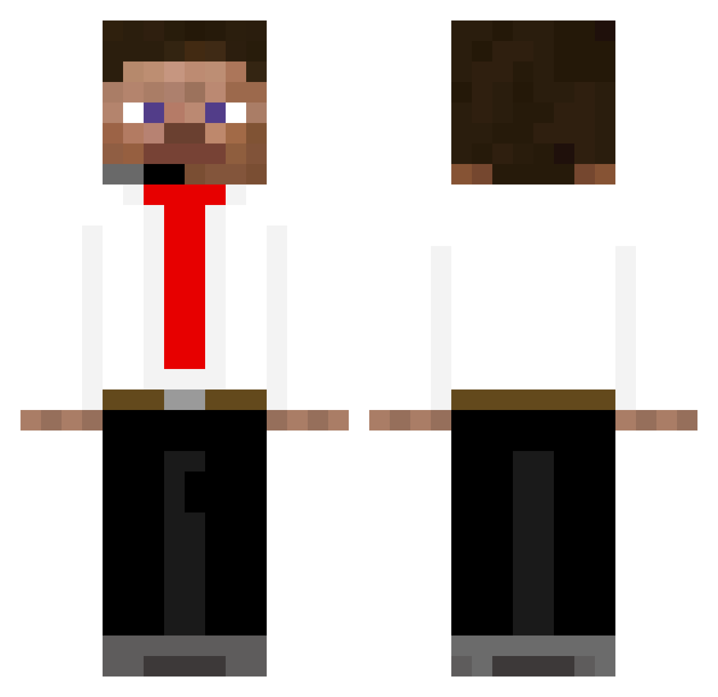 Vili_Diamond Minecraft skin, front and back view