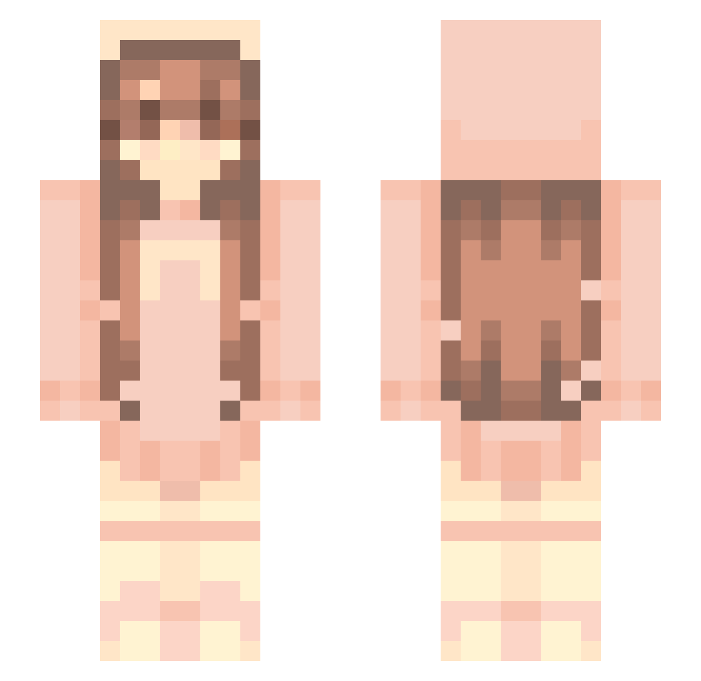 hearts4mayos Minecraft skin, front and back view