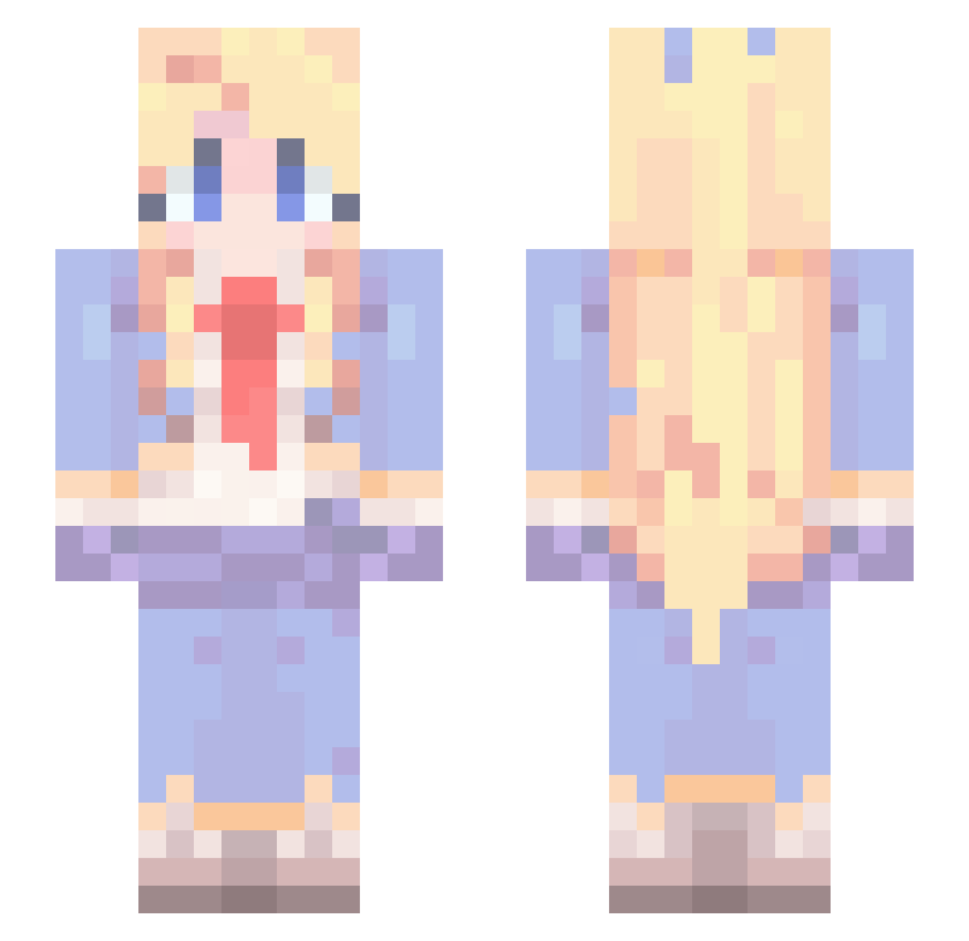 Patches_3 Minecraft skin, front and back view