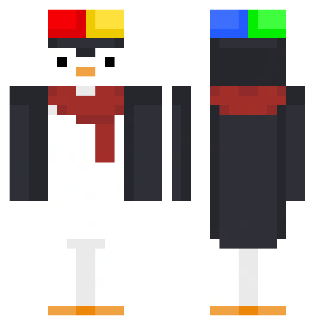 Aq4a_ Minecraft skin, front and back view