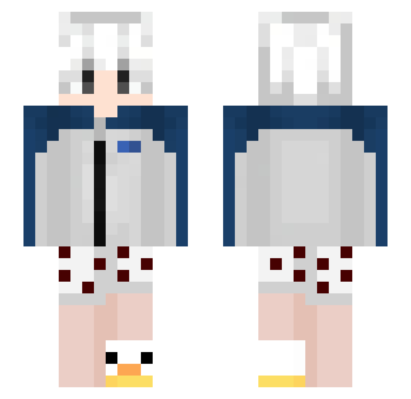 f4Zepp Minecraft skin, front and back view