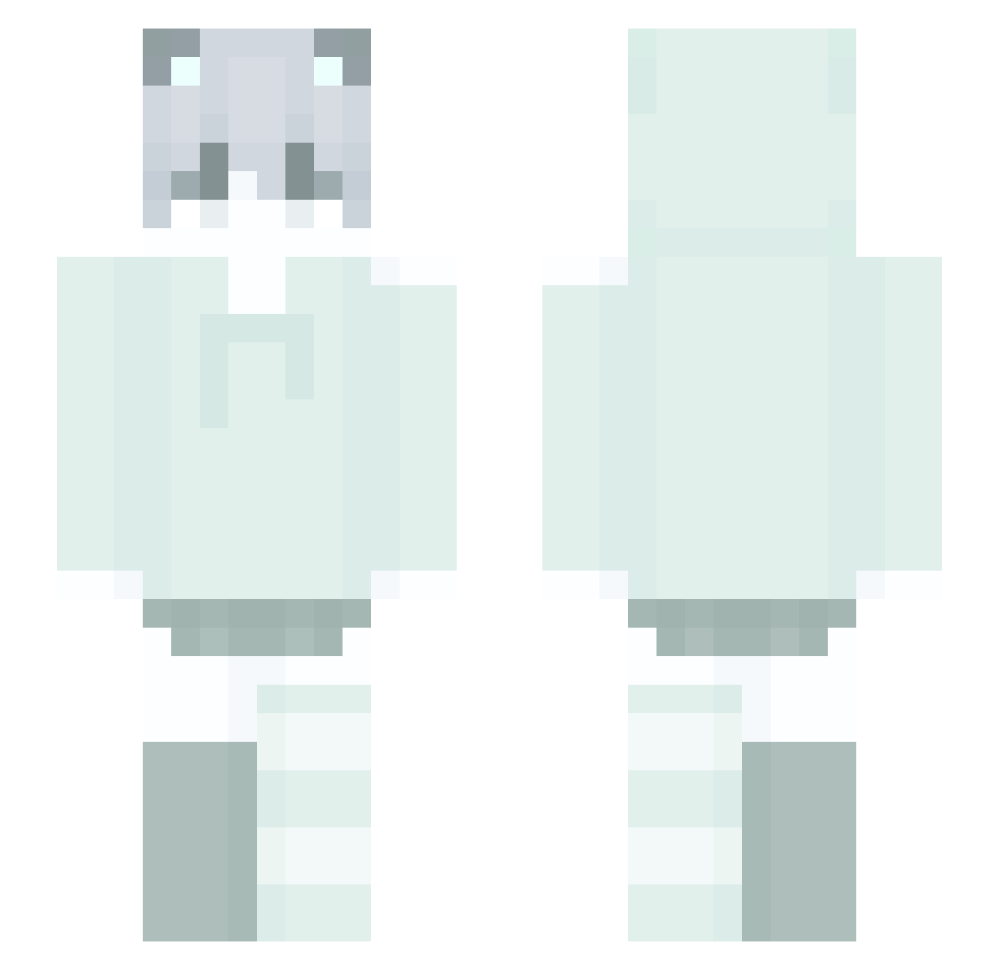 a5aa Minecraft skin, front and back view