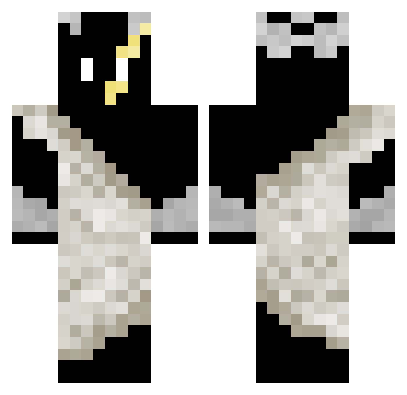 Kaureu Minecraft skin, front and back view