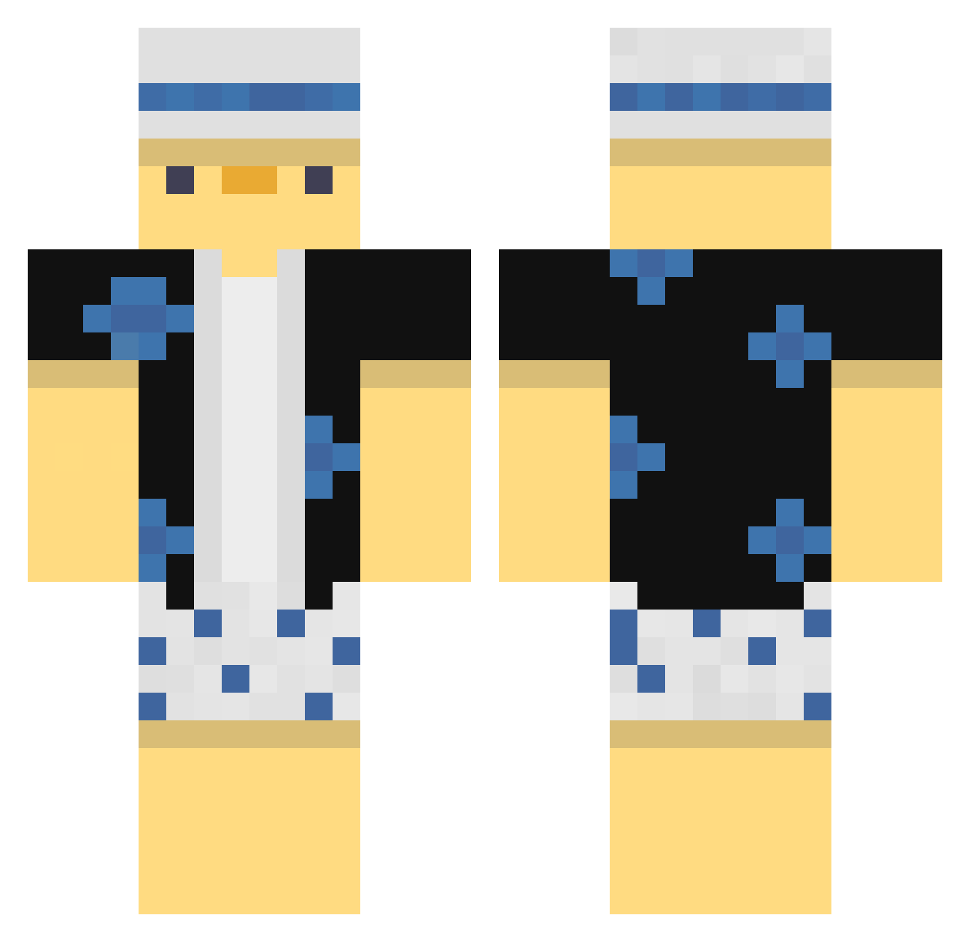 FenixRequiem Minecraft skin, front and back view
