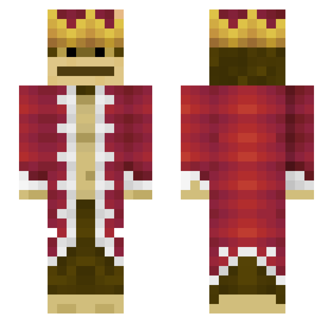 munk3 Minecraft skin, front and back view
