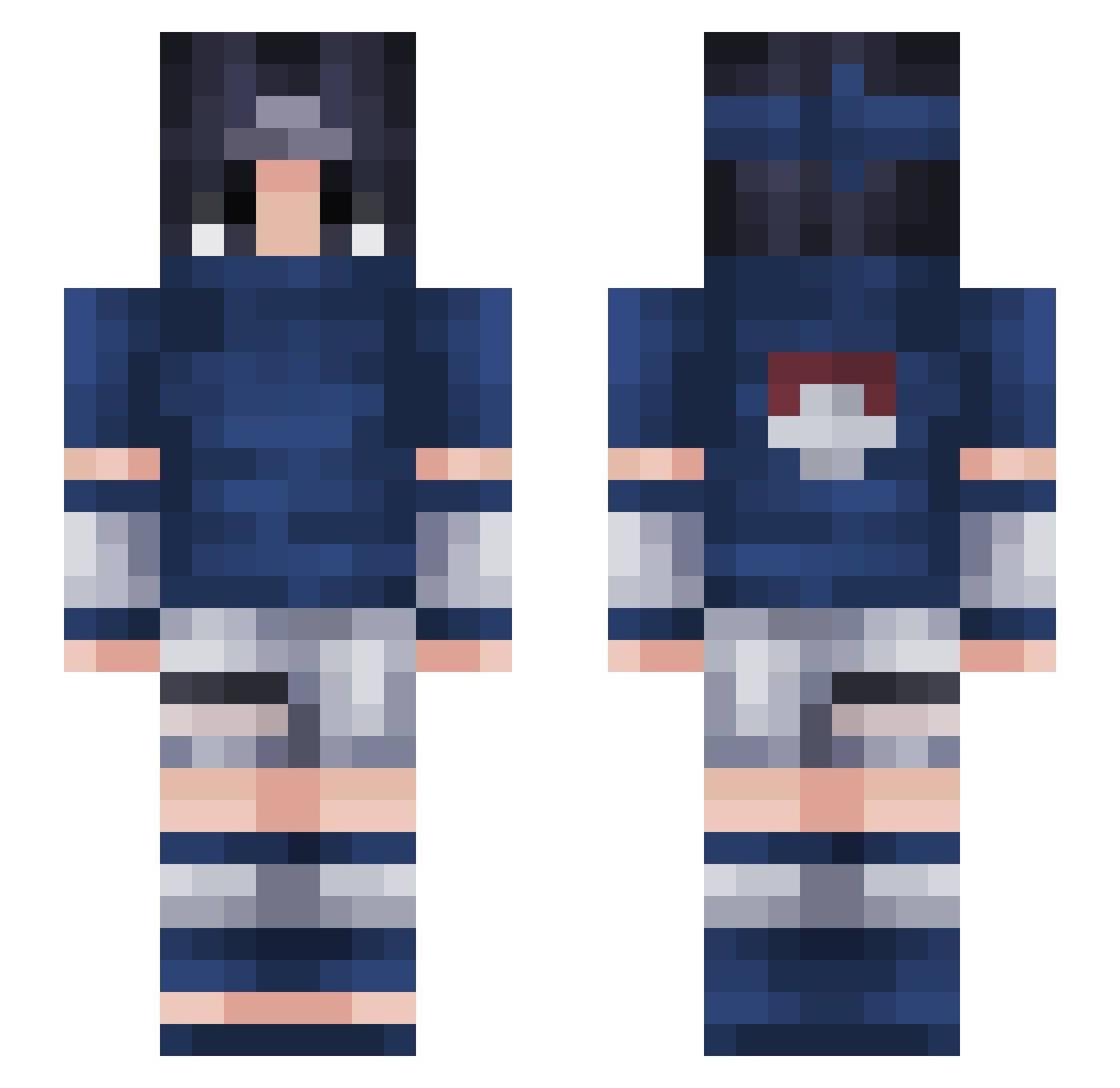 j_man245 Minecraft skin, front and back view