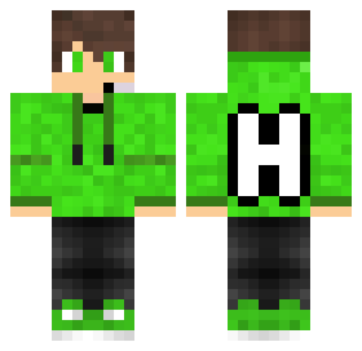 Hunter_games159 Minecraft skin, front and back view