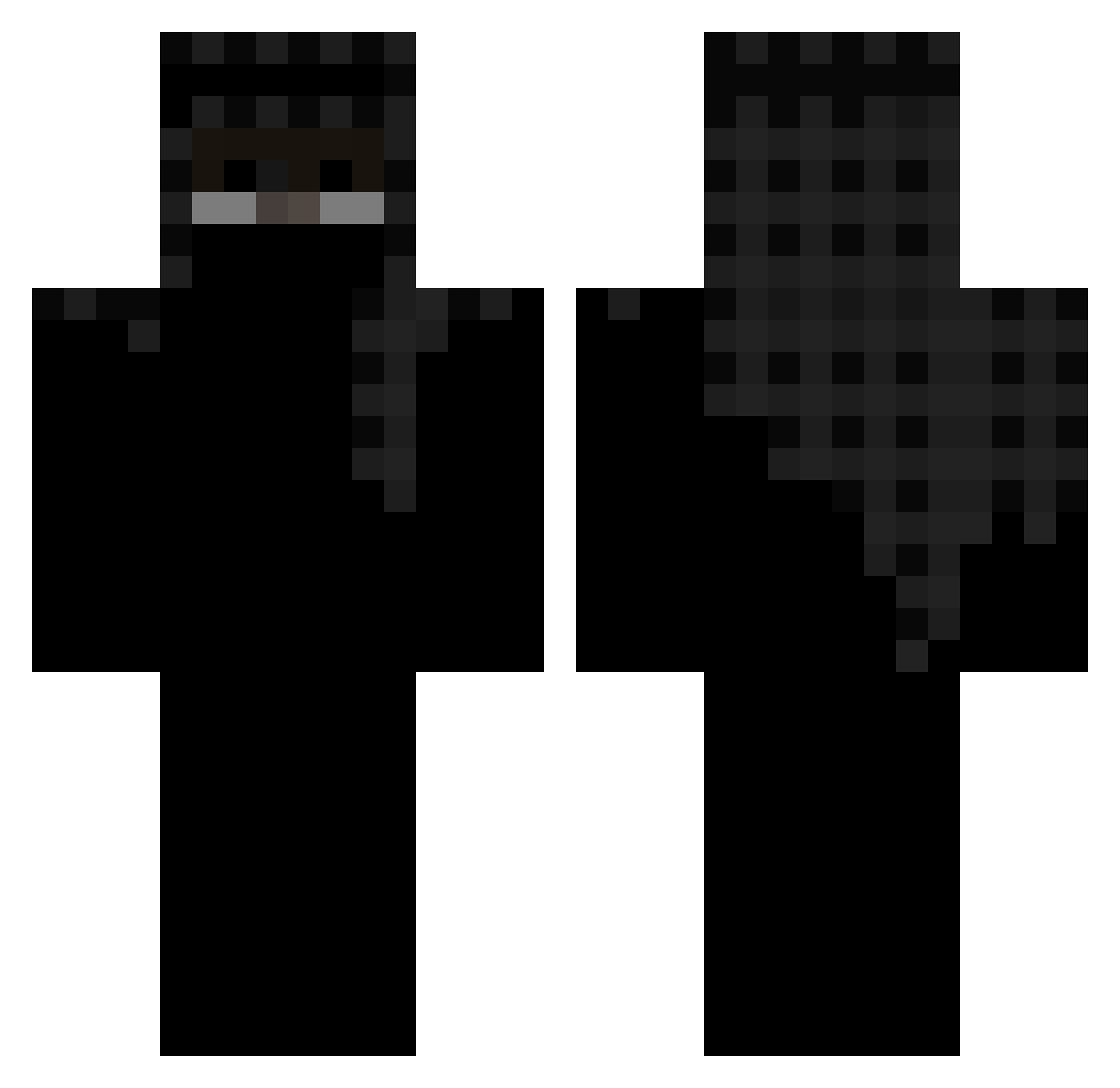DoomSaif Minecraft skin, front and back view