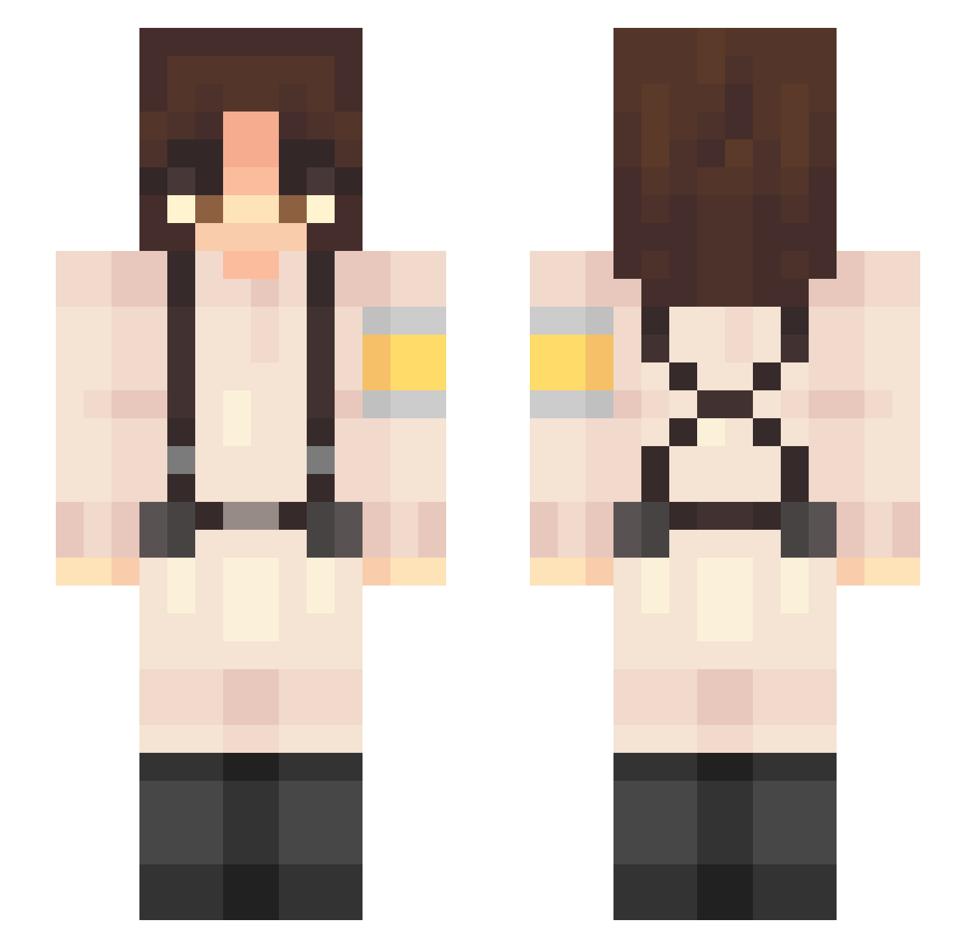 l_Dash Minecraft skin, front and back view