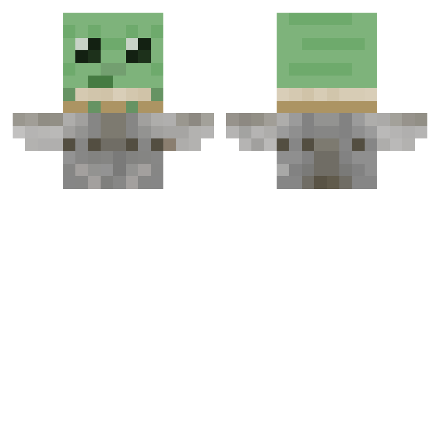 tr33fall Minecraft skin, front and back view
