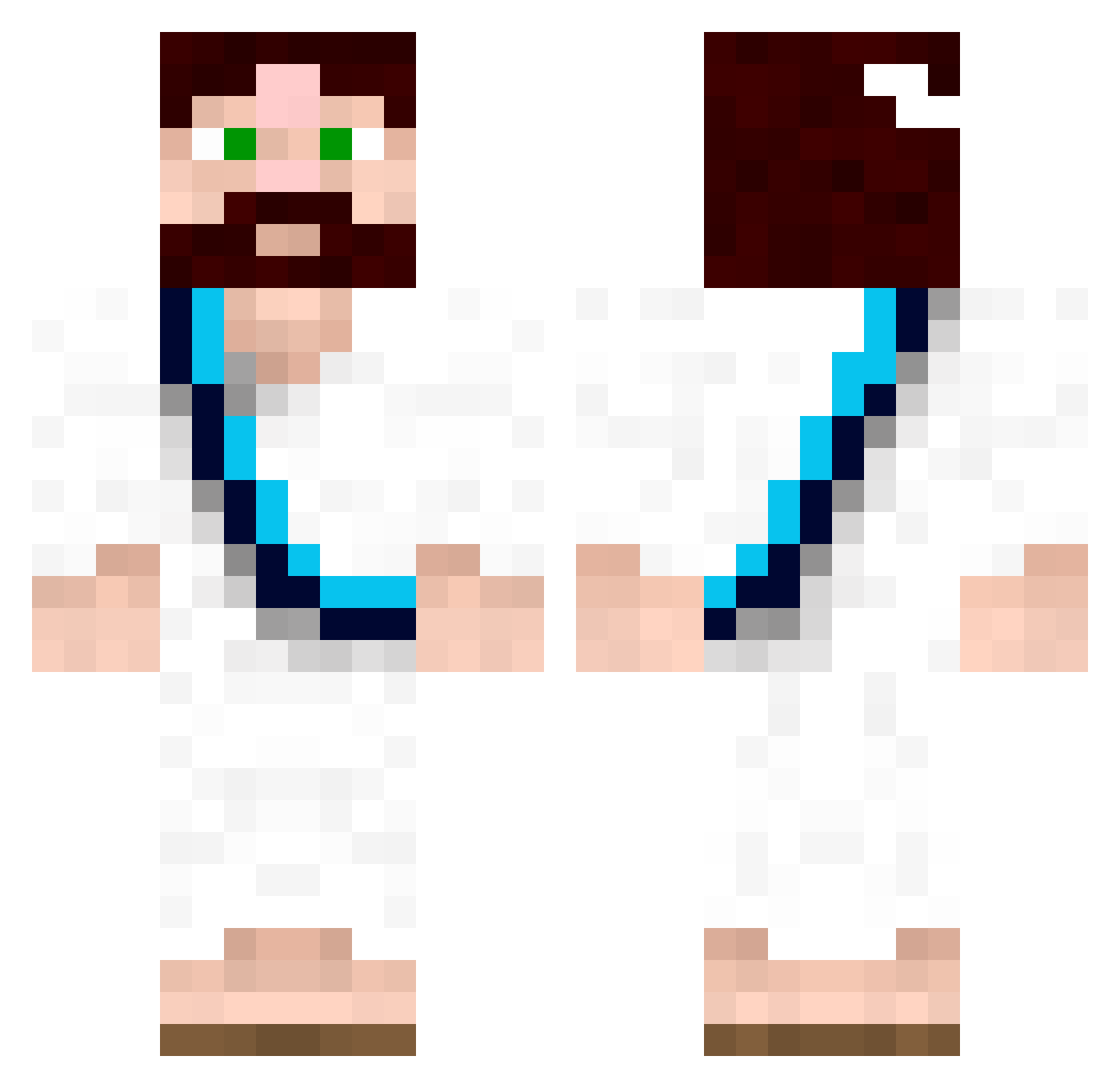 The_Gord_Lord Minecraft skin, front and back view