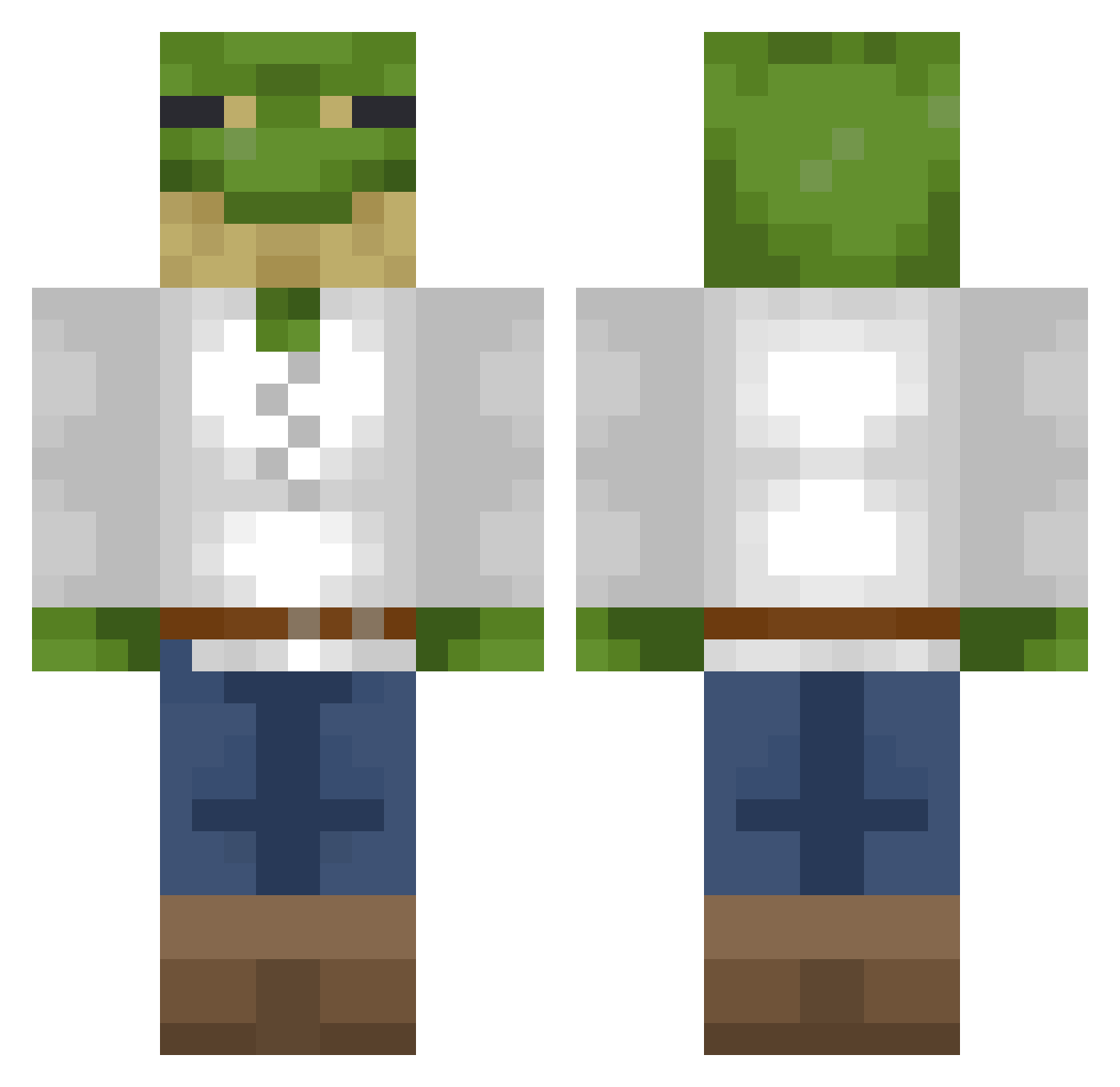Toadinton_III Minecraft skin, front and back view