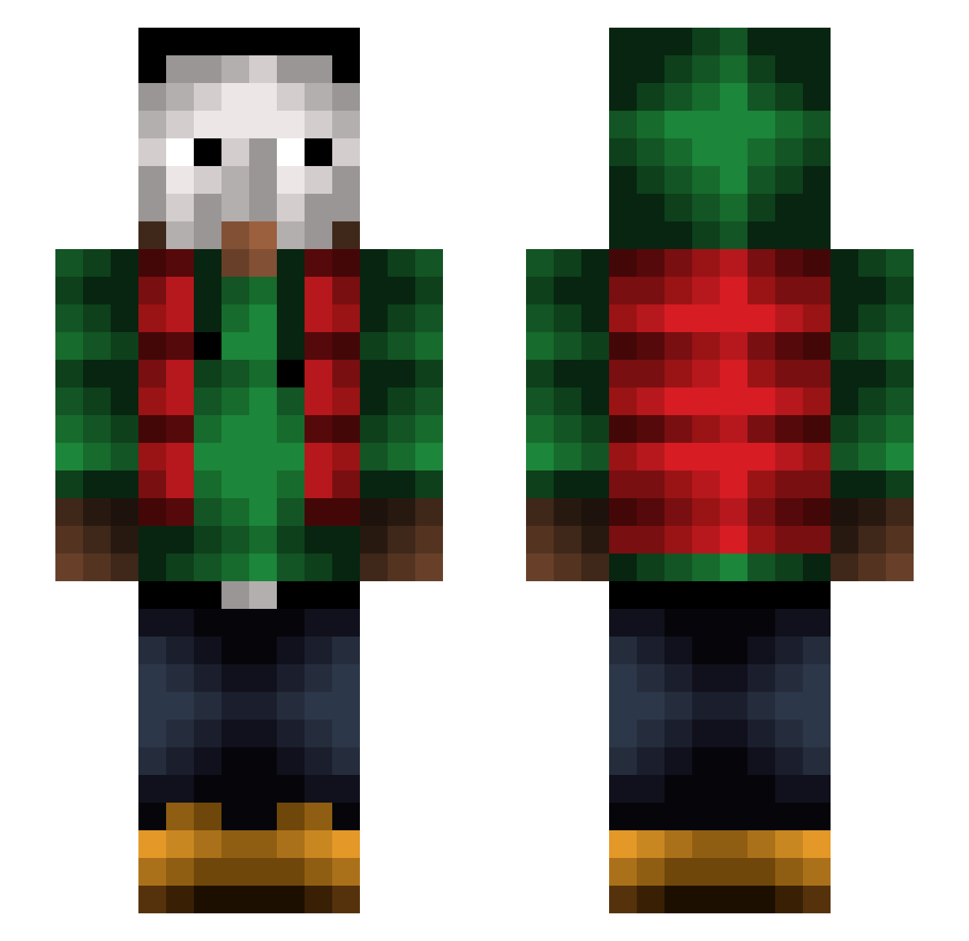 sobralll Minecraft skin, front and back view