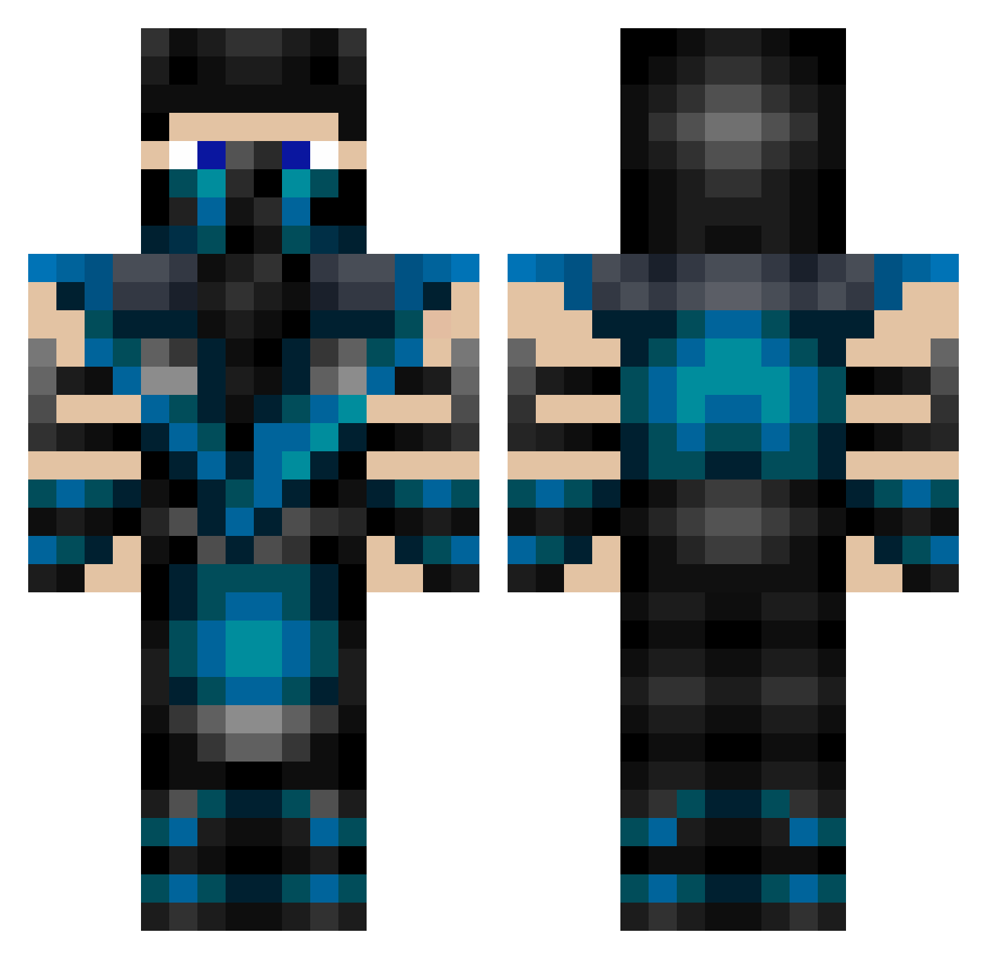 matannada1000 Minecraft skin, front and back view