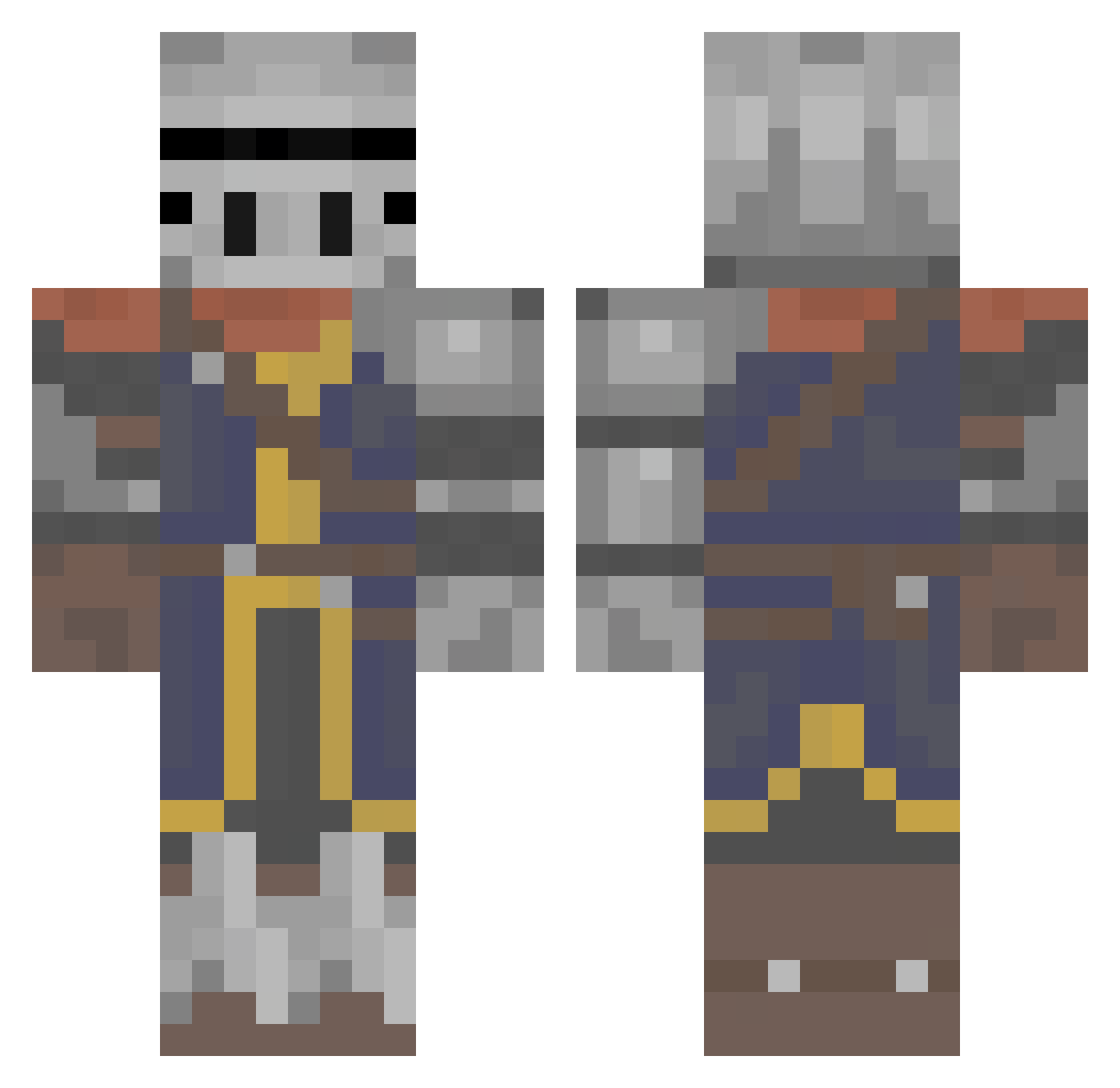 ELITE_Lynux Minecraft skin, front and back view