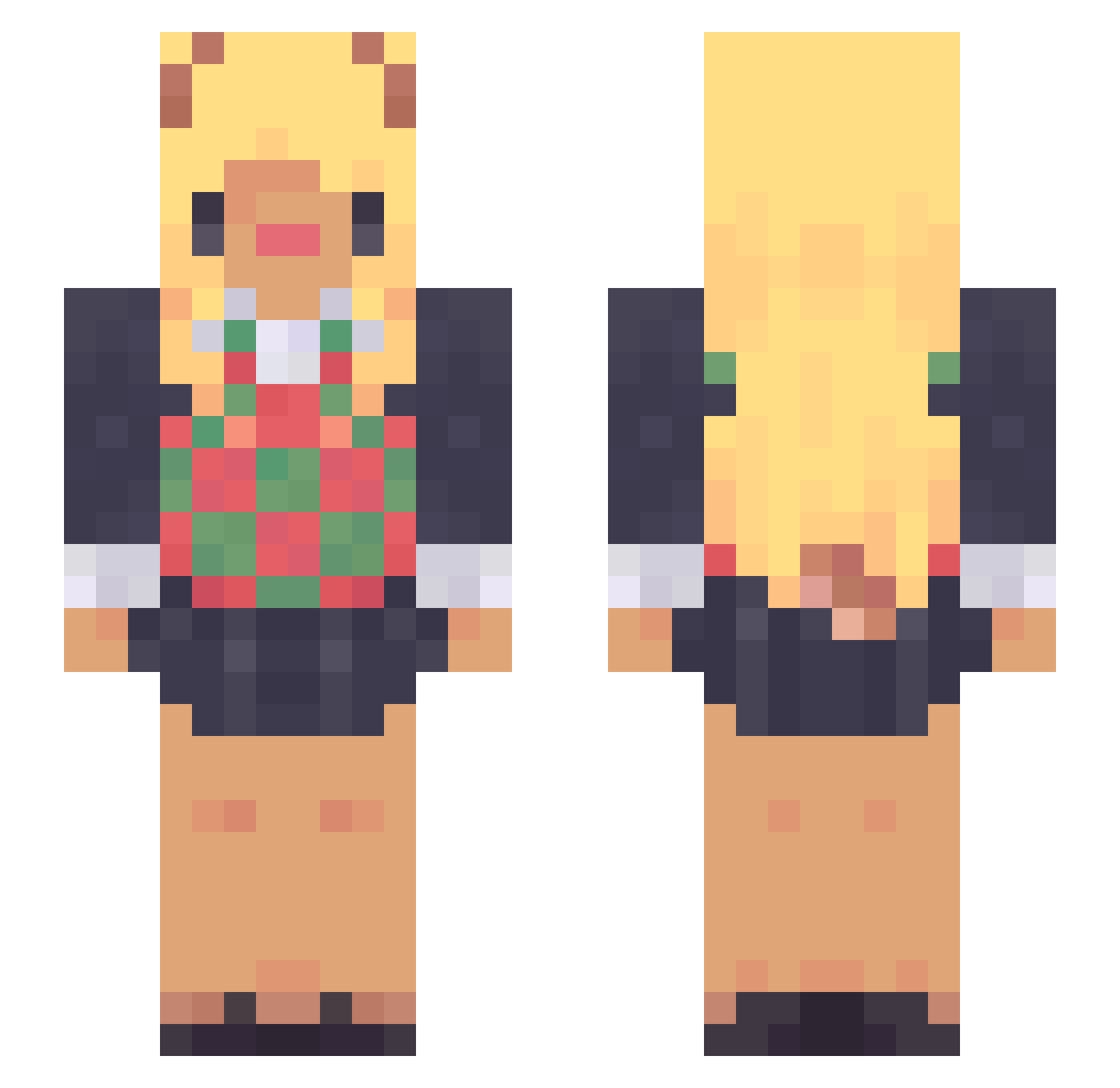 Thing526 Minecraft skin, front and back view