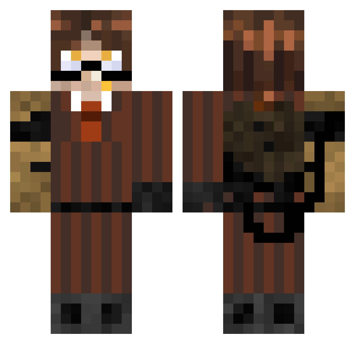 The_tank3 Minecraft skin, front and back view
