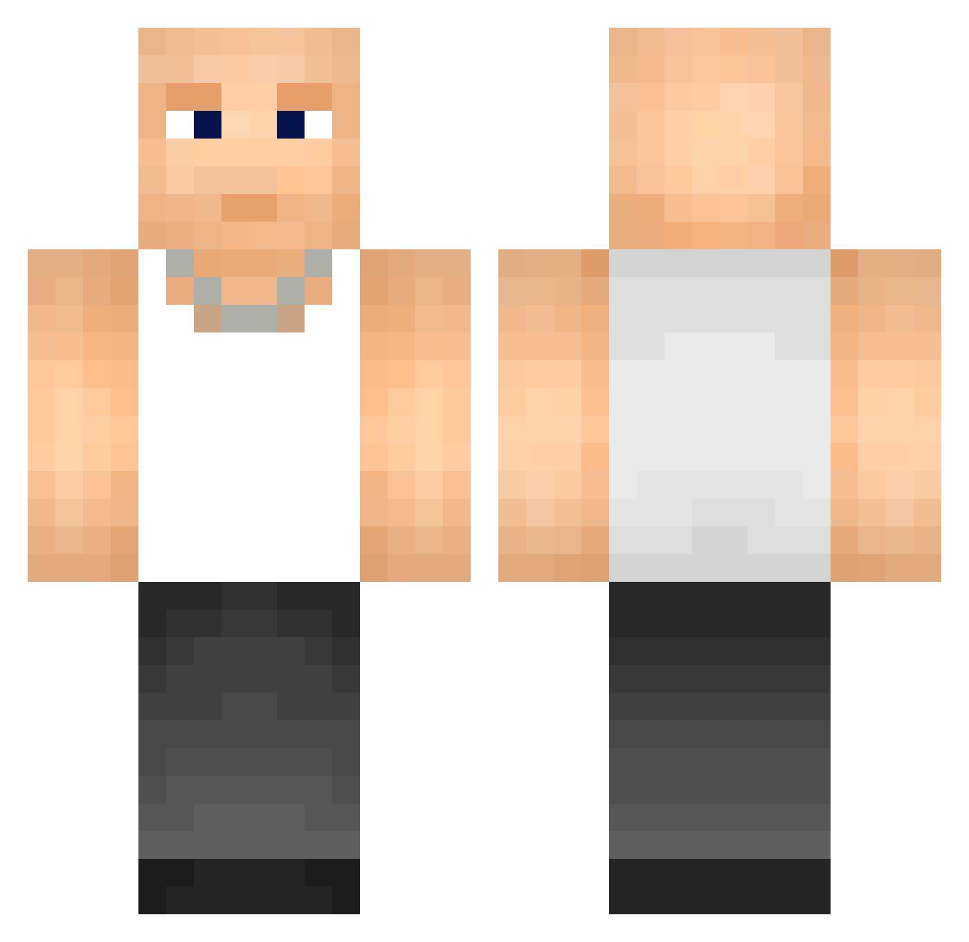 ch0wder_head Minecraft skin, front and back view