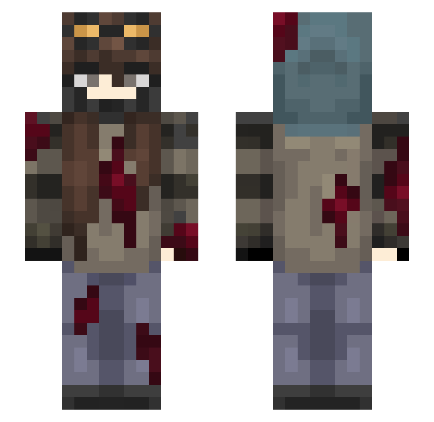 lyly__snow Minecraft skin, front and back view