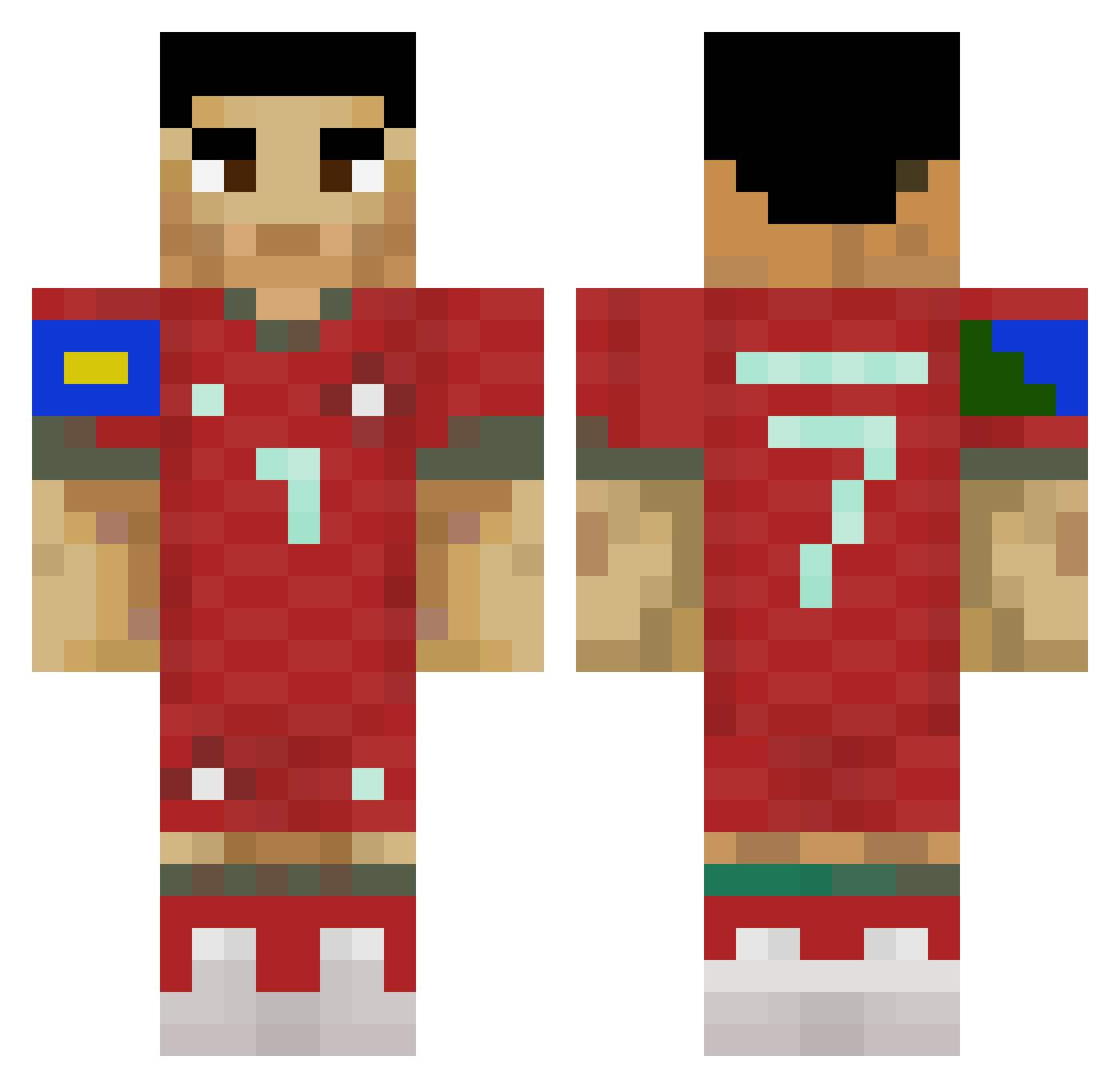ilovemancity1 Minecraft skin, front and back view