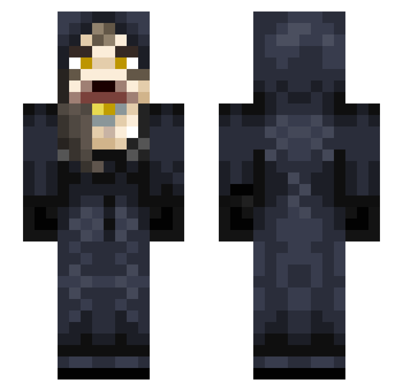 Marsachu Minecraft skin, front and back view