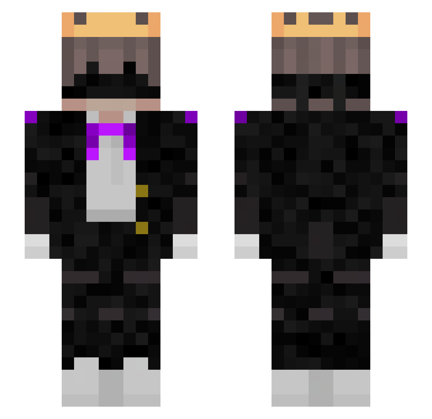 OscarLim Minecraft skin, front and back view