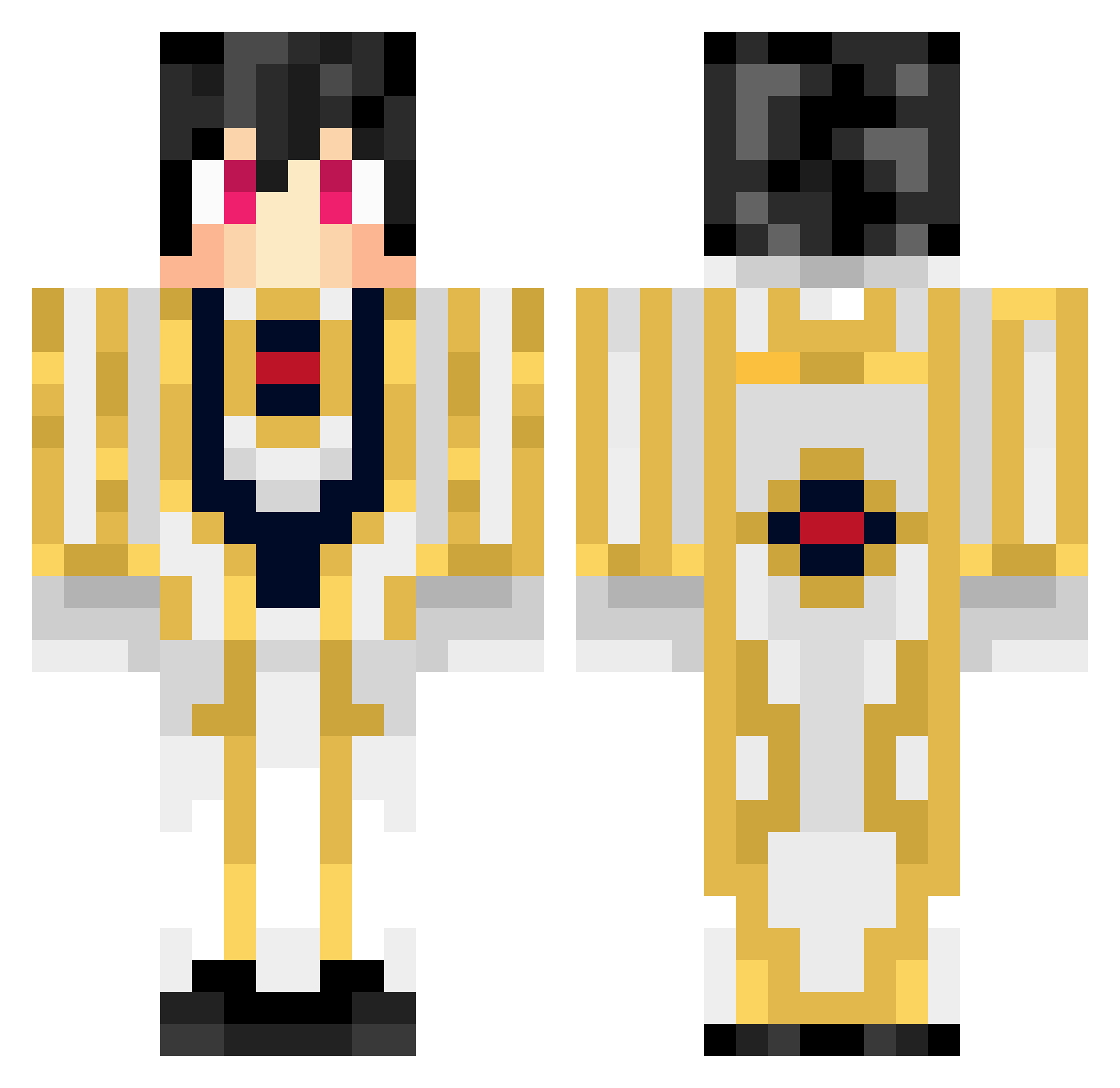 Dustfinger2023 Minecraft skin, front and back view