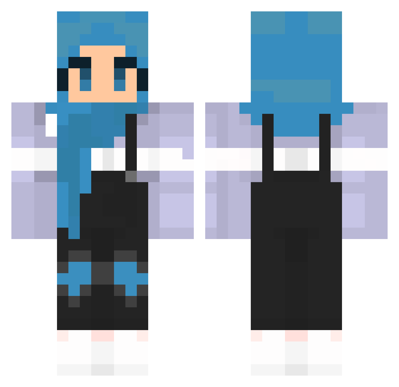 UnProPlayerj Minecraft skin, front and back view