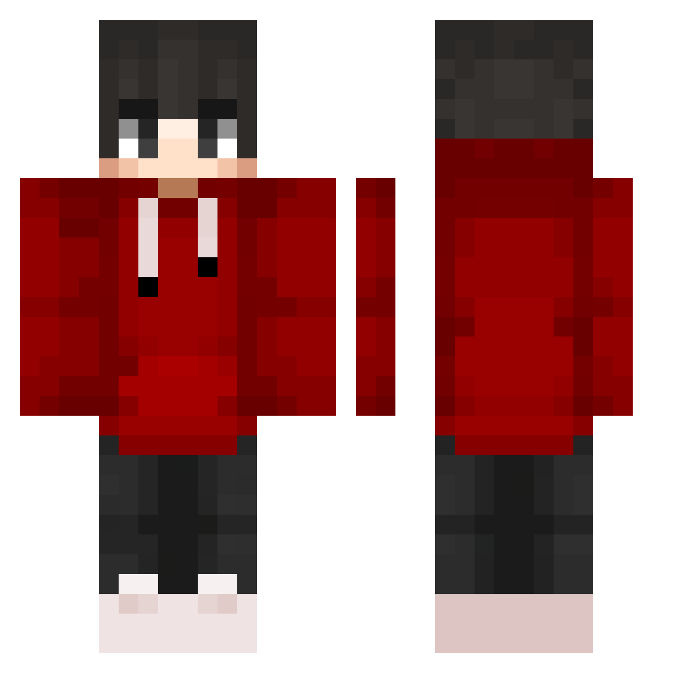 yairpro123 Minecraft skin, front and back view