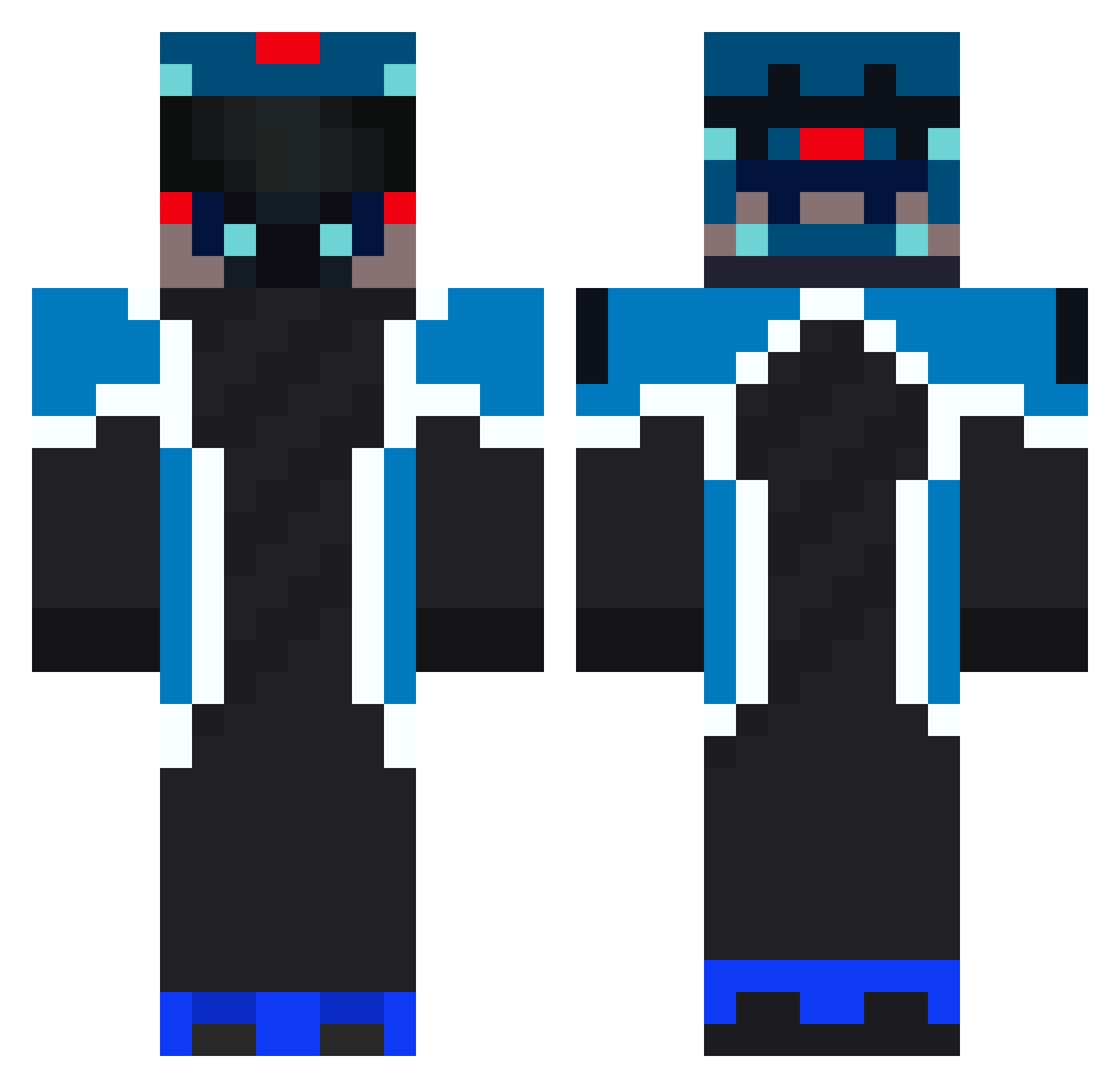OGWeeb69 Minecraft skin, front and back view
