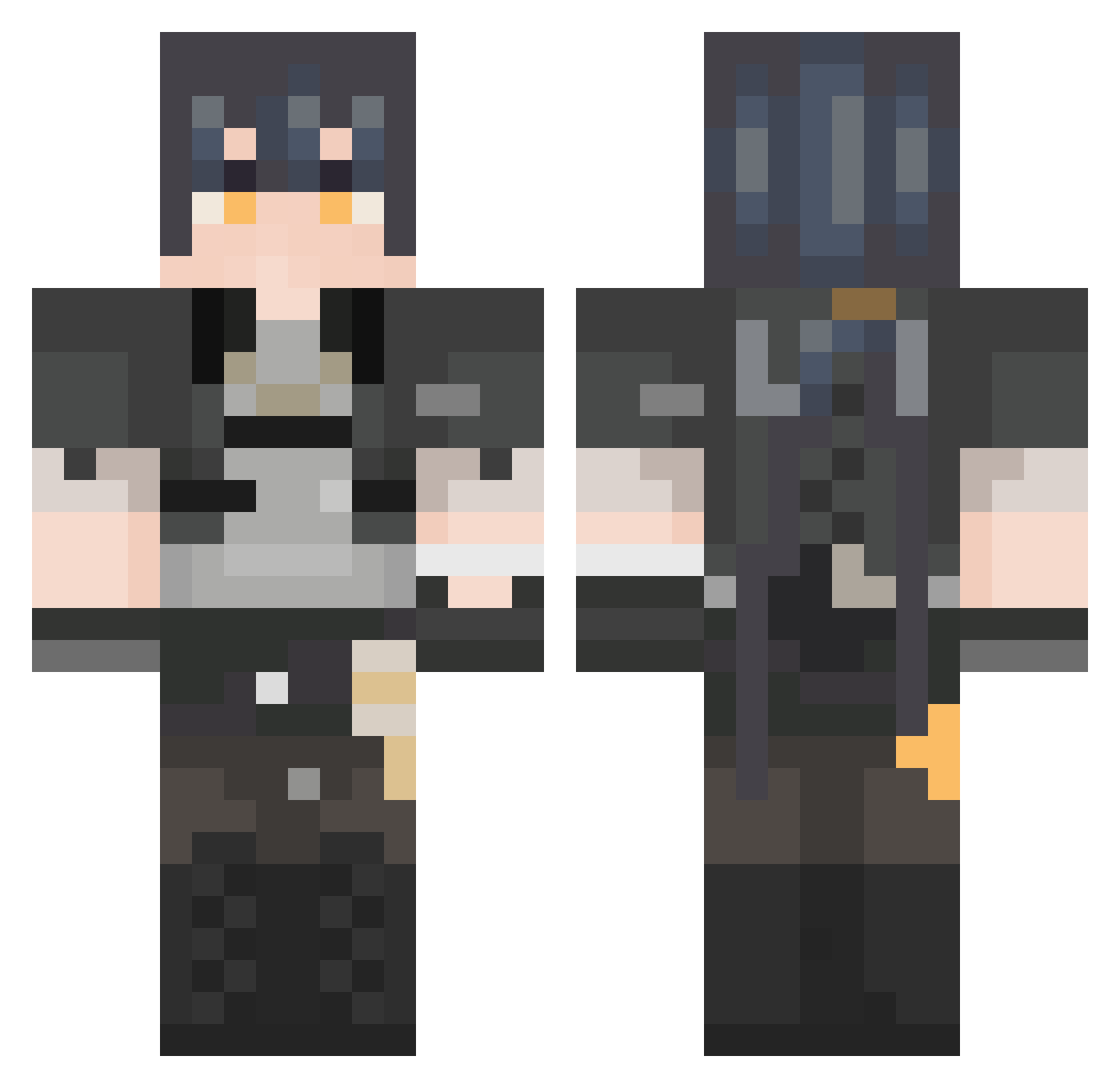 chiifuu Minecraft skin, front and back view
