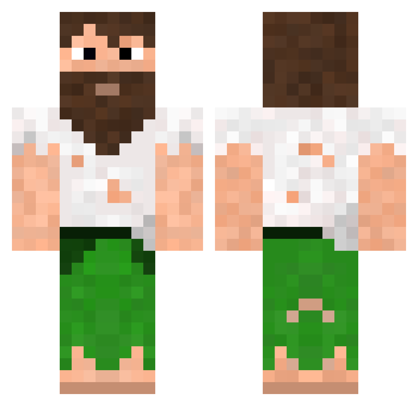 Marcinho Minecraft skin, front and back view